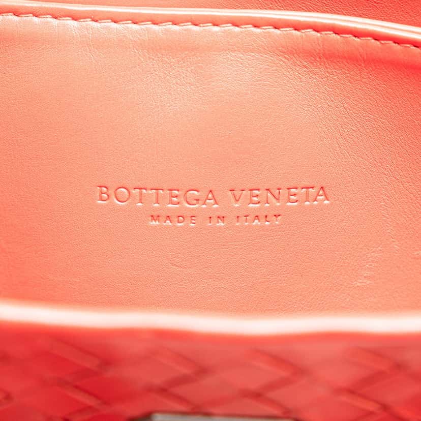 Bottega Veneta Small Nappa Intrecciato Roma Satchel Red Leather Good condition - Box View