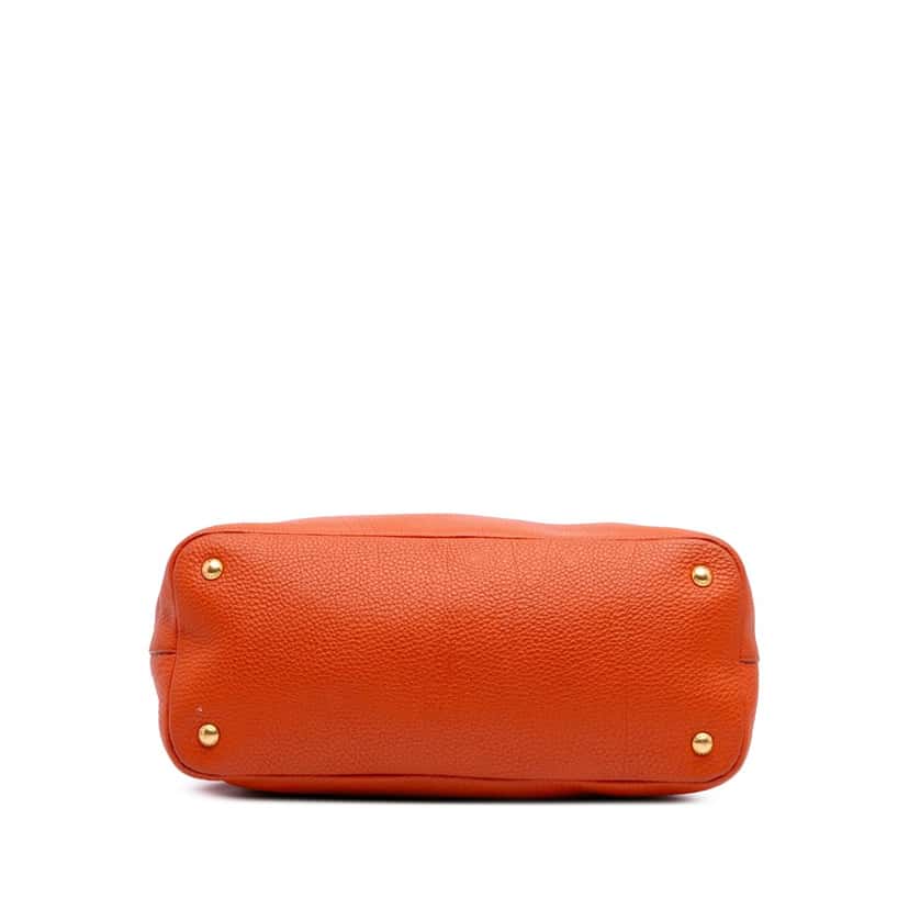 Prada Vitello Daino Open Convertible Tote Orange Leather Good condition - Inside View