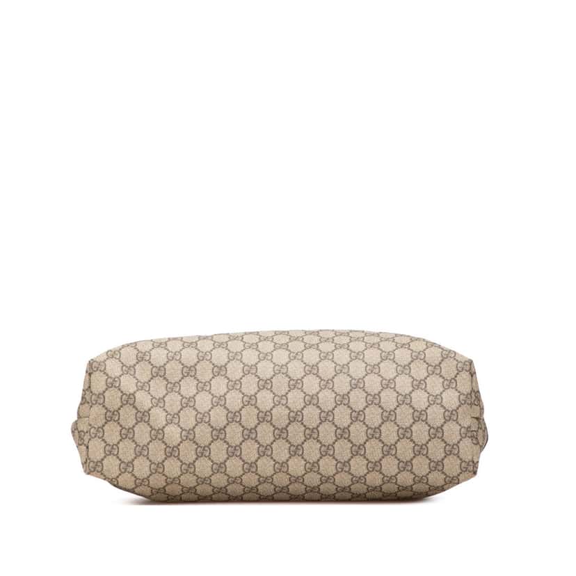 Gucci Medium GG Supreme Web Loop Tote Brown Canvas Good condition - Inside View