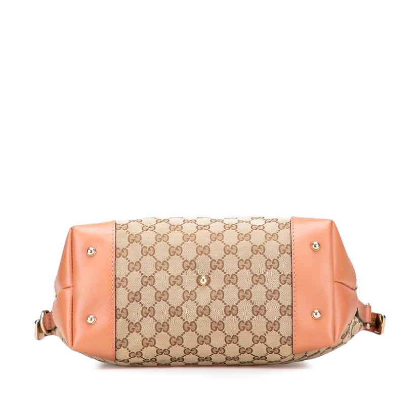 Gucci GG Canvas Heart Bit Satchel Brown Canvas Good condition - Inside View