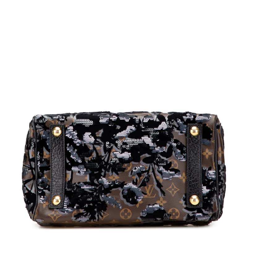 Louis Vuitton Monogram Fleur De Jais Sequins Speedy 30 Brown Canvas Good condition - Inside View
