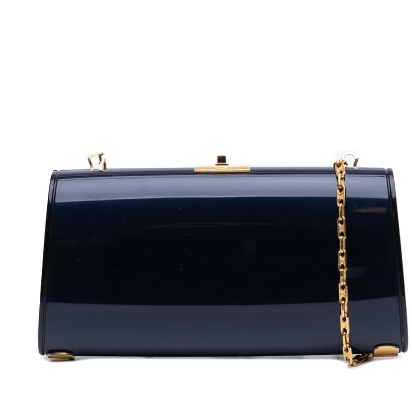 Celine Classic PVC Evening Clutch Blue Good condition - Front View