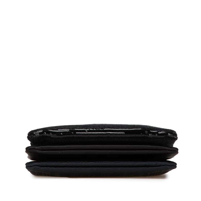 Celine Small Sequin Trio Crossbody Black Polyester Good condition - Inside View