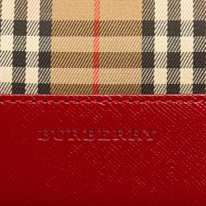 Burberry Haymarket Check Canvas Shoulder Bag Brown Canvas Good condition - Box View