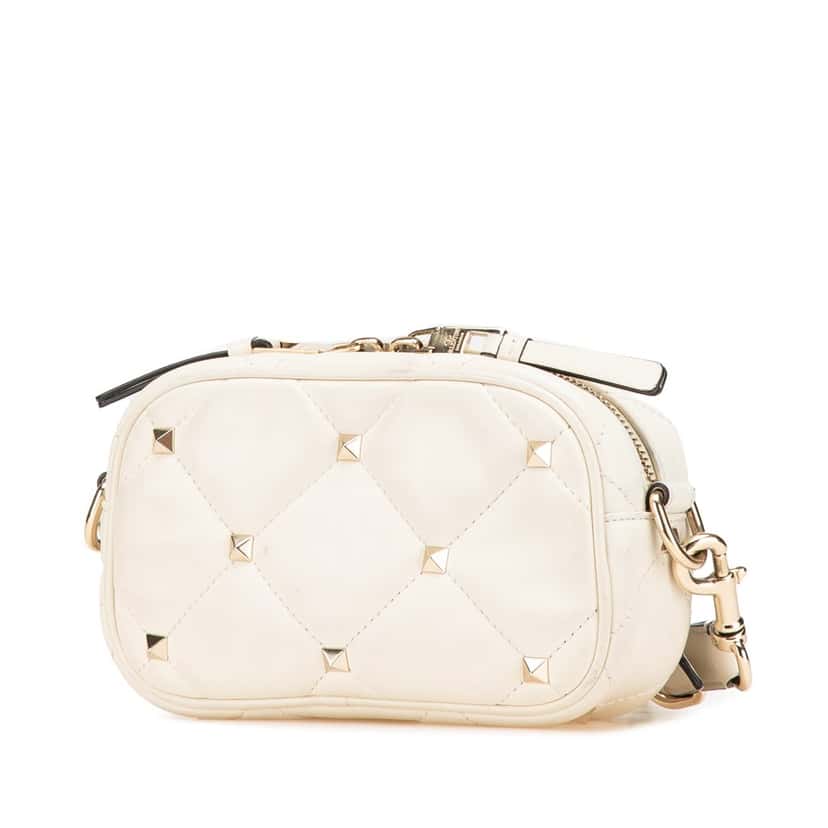 Valentino Leather Rockstud Crossbody White Leather Good condition - Back View