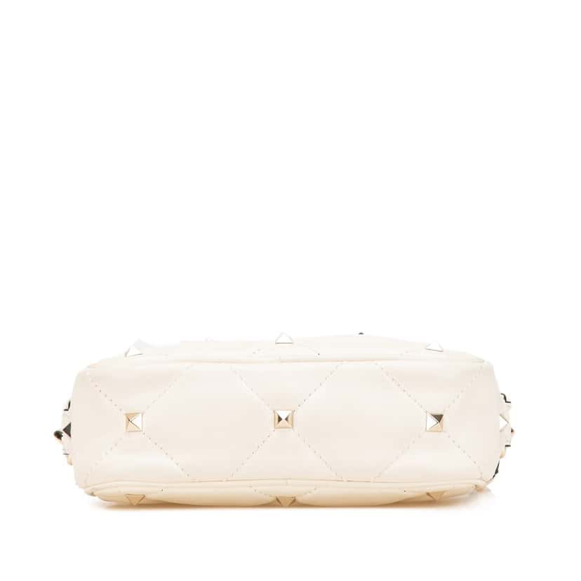 Valentino Leather Rockstud Crossbody White Leather Good condition - Inside View