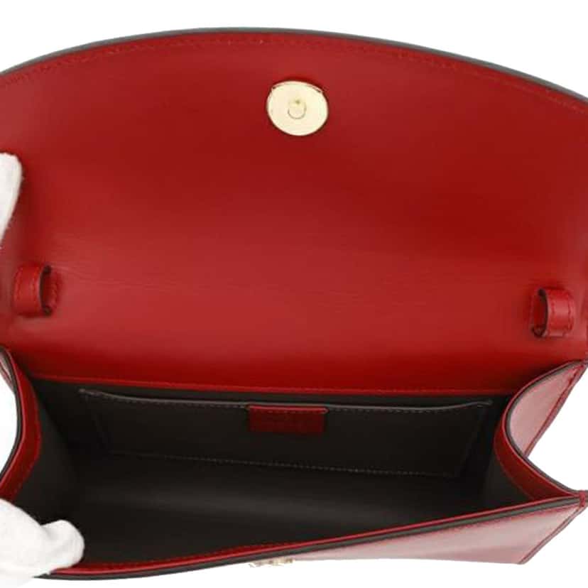 Gucci Small Leather Zumi Satchel Red Leather Good condition - Model View