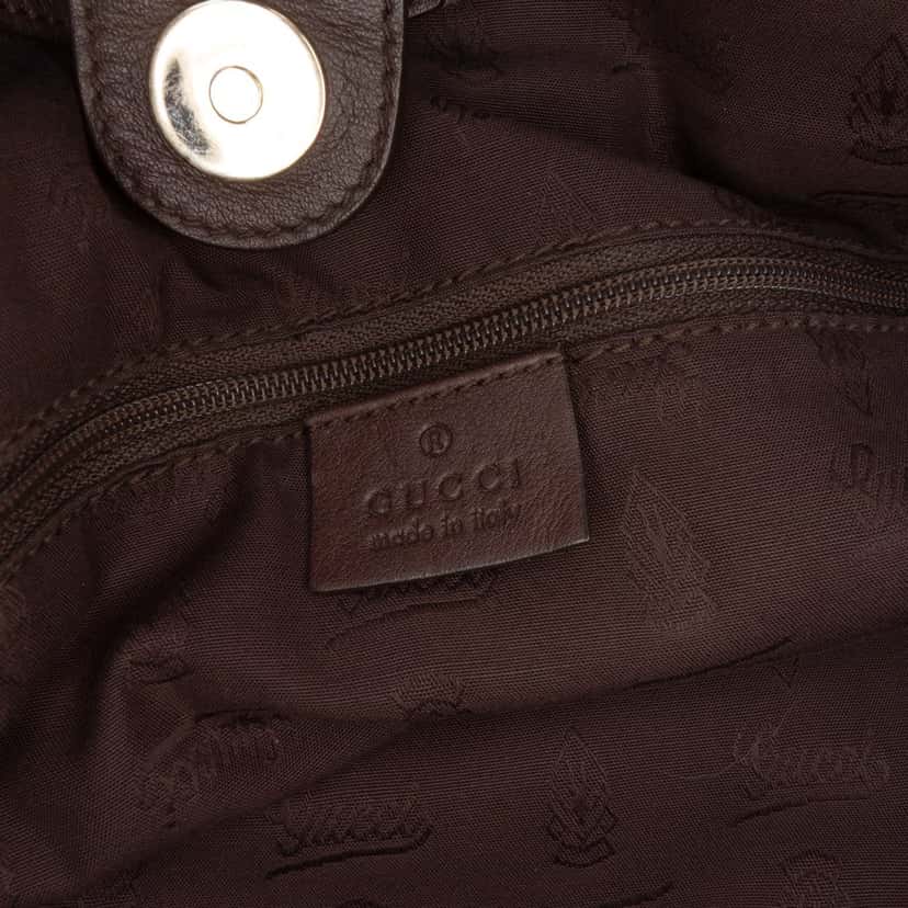 Gucci Large Guccissima Sukey Tote Brown Leather Good condition - Box View