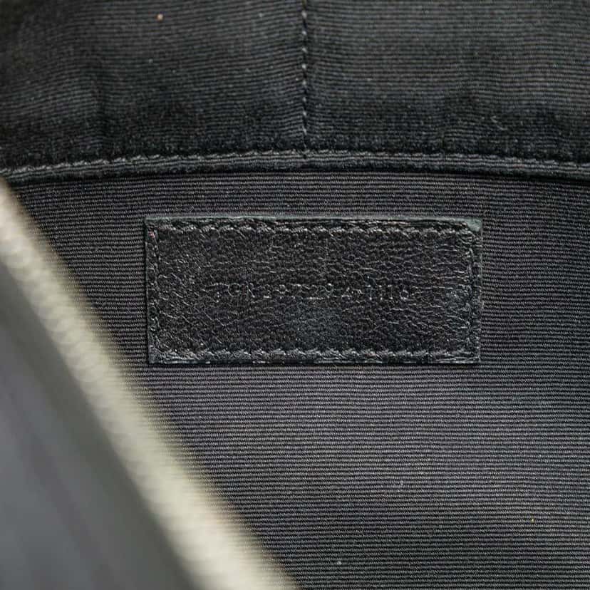 Saint Laurent Croc Embossed Leather Clutch Black Leather Fair condition - Box View