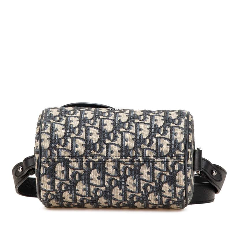 Dior Mini Oblique Canvas Roller Saddle Bag with Strap Black Canvas Good condition - Inside View