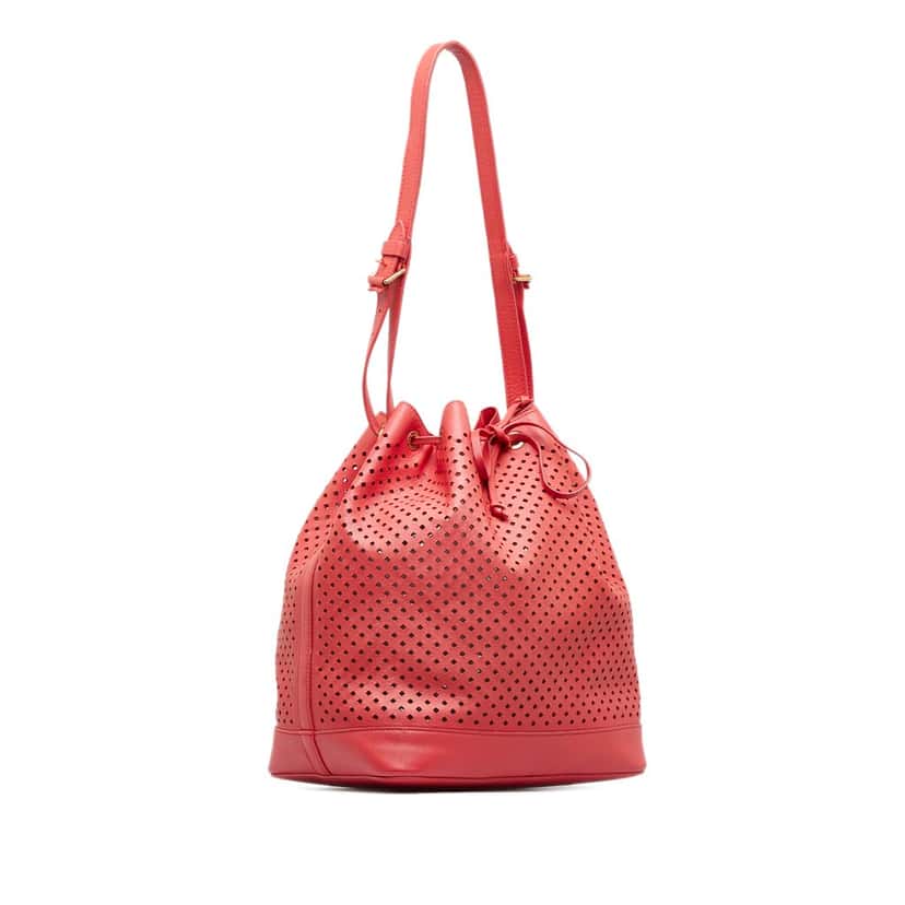 Louis Vuitton x Sofia Coppola Flore Perforated Noe Red Leather Good condition - Back View