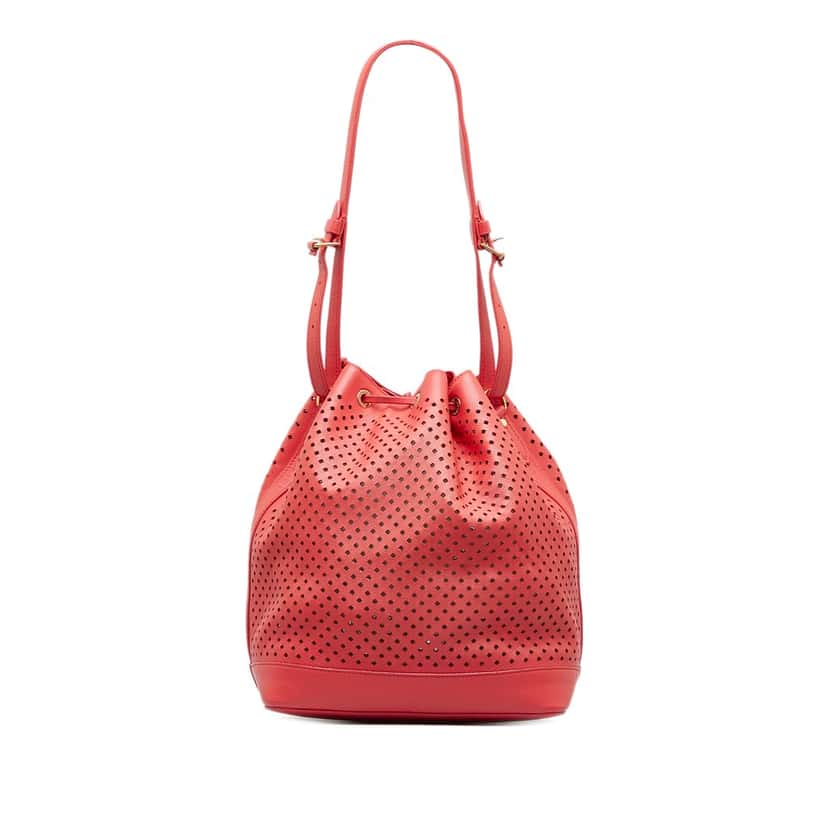 Louis Vuitton x Sofia Coppola Flore Perforated Noe Red Leather Good condition - Inside View