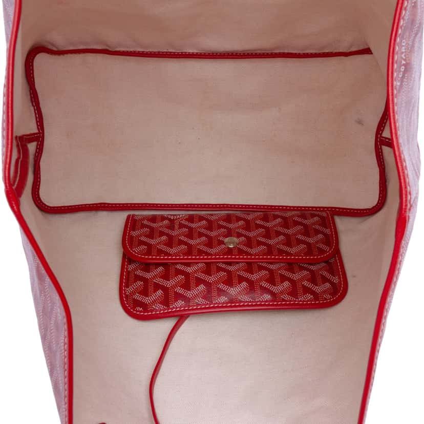 Goyard Goyardine Saint Louis PM Red Canvas Good condition - Model View