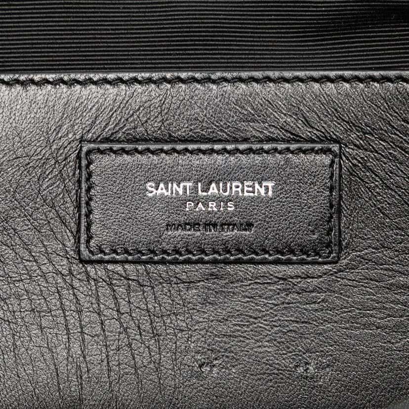 Saint Laurent Leather Gun Pop Print Clutch Black Leather Good condition - Box View