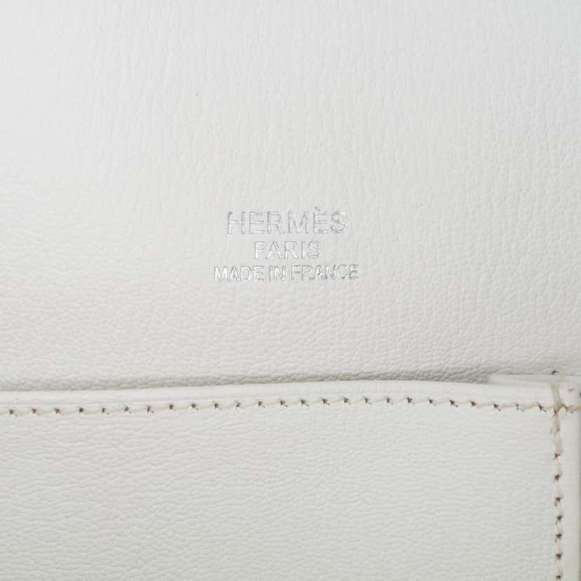 Hermès Clemence Jypsiere 34 White Leather Good condition - Box View
