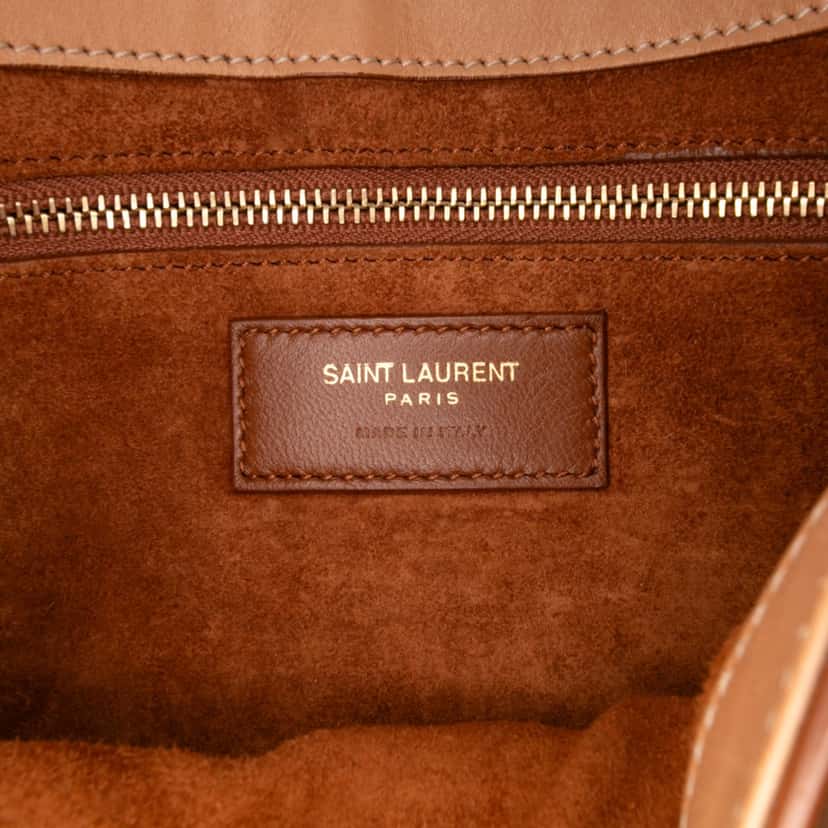 Saint Laurent Smooth Calfskin Le 5 a 7 Shoulder Bag Brown Leather Good condition - Box View