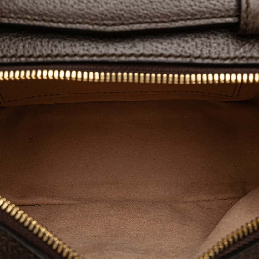 Gucci Mini GG Supreme Web Ophidia Satchel Brown Canvas Good condition - Model View
