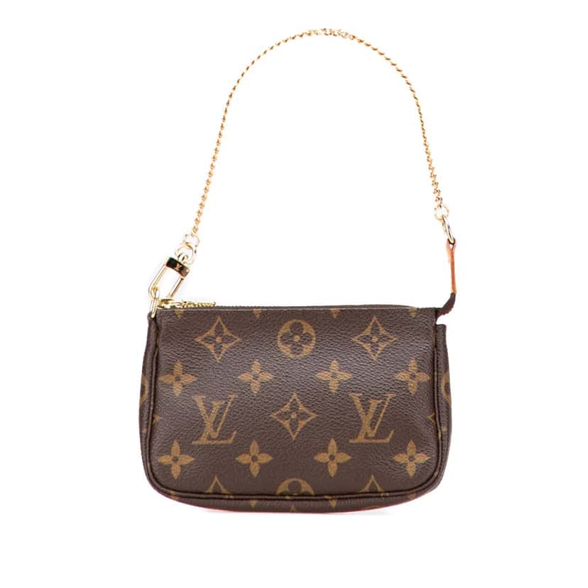 Louis Vuitton Monogram Mini Pochette Accessoires Brown Canvas Good condition - Front View