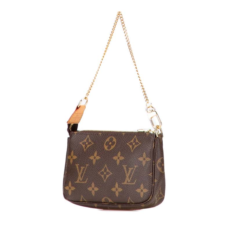 Louis Vuitton Monogram Mini Pochette Accessoires Brown Canvas Good condition - Back View