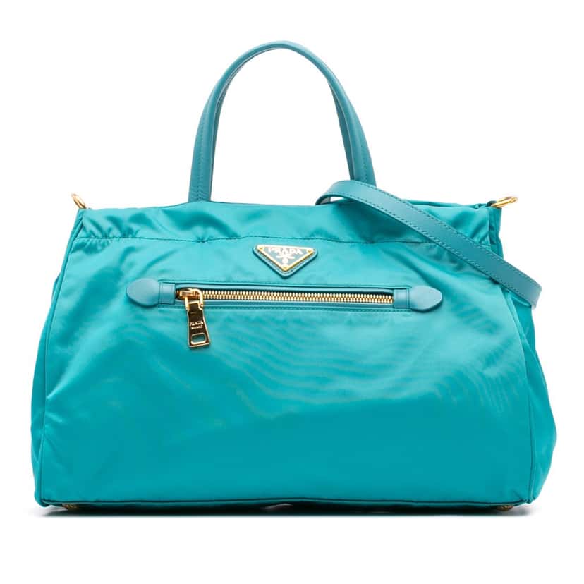 Prada Tessuto Satchel Blue Good condition - Front View