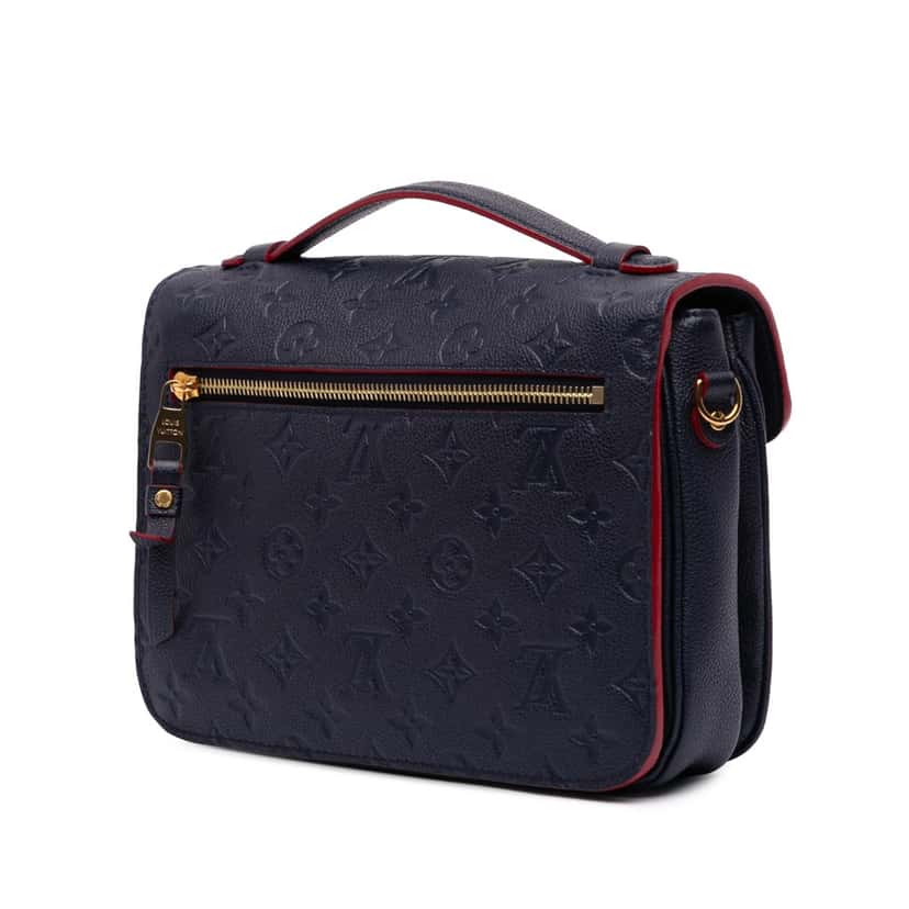 Louis Vuitton Monogram Empreinte Pochette Metis Blue Leather Good condition - Back View