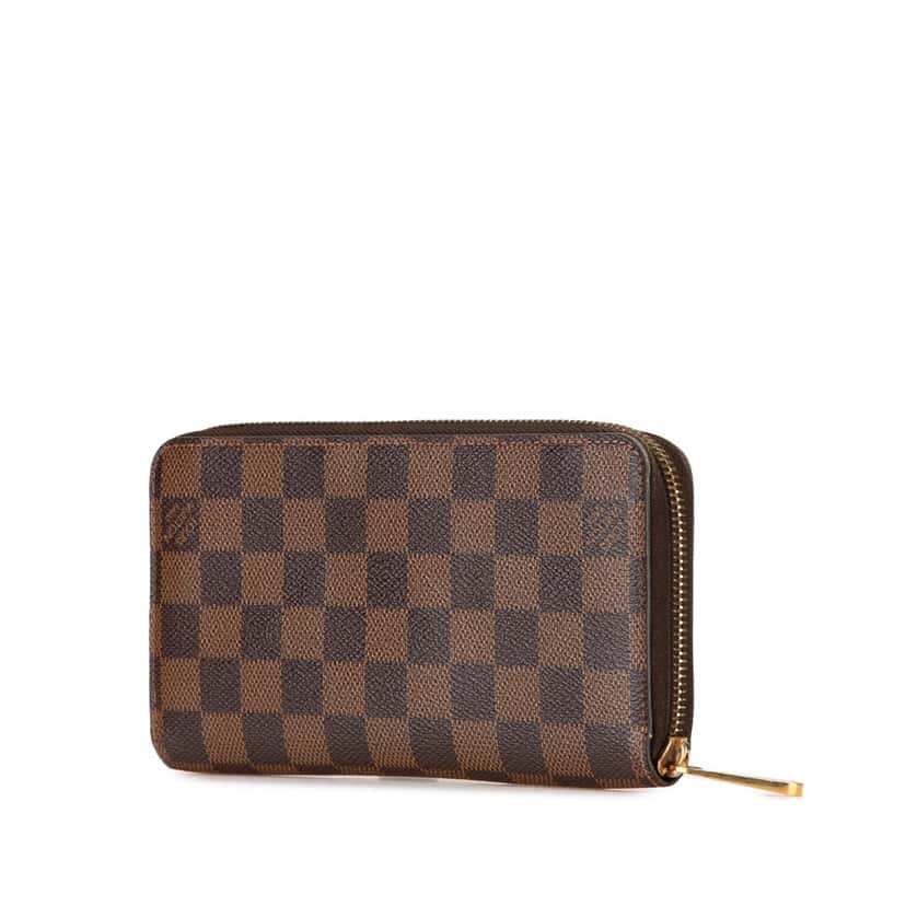 Louis Vuitton Damier Ebene Zippy Long Wallet Brown Canvas Good condition - Back View