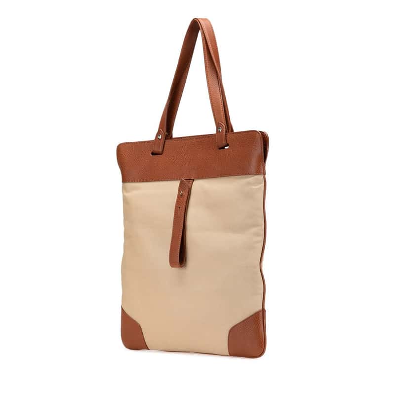 Burberry Canvas Stowell Roll Up Tote Brown Canvas Good condition - Back View