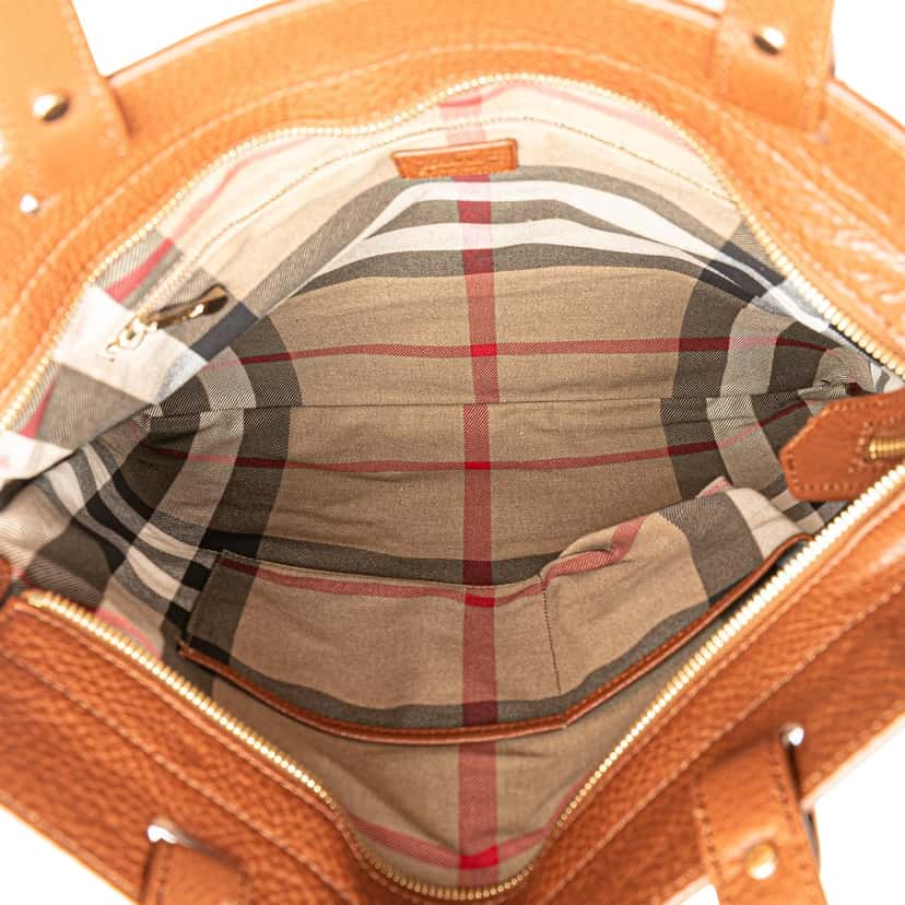 Burberry Canvas Stowell Roll Up Tote Brown Canvas Good condition - Model View