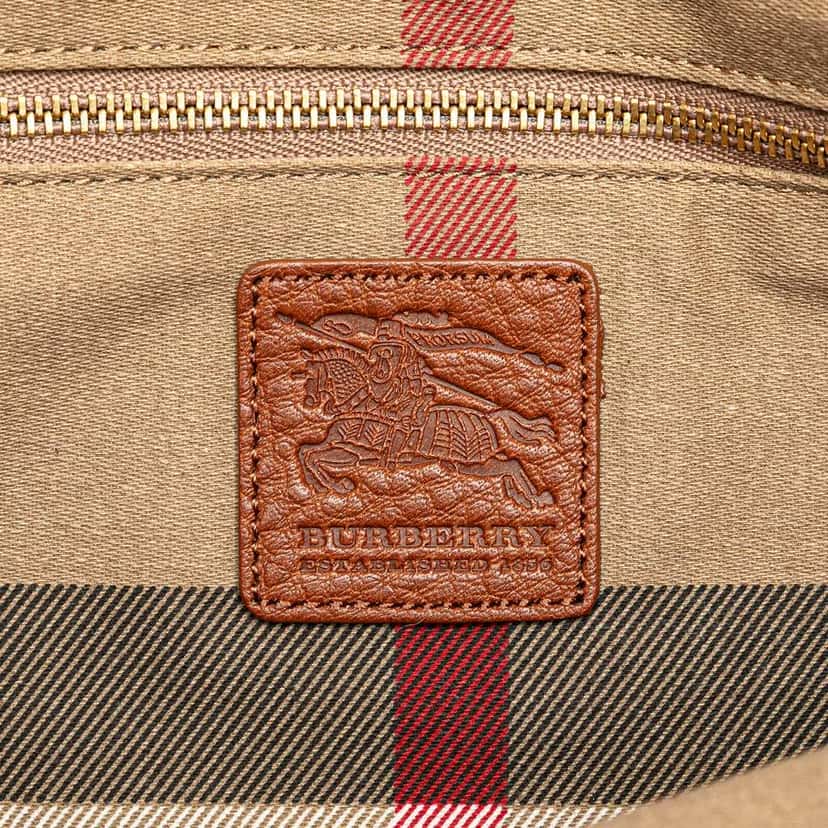 Burberry Canvas Stowell Roll Up Tote Brown Canvas Good condition - Box View