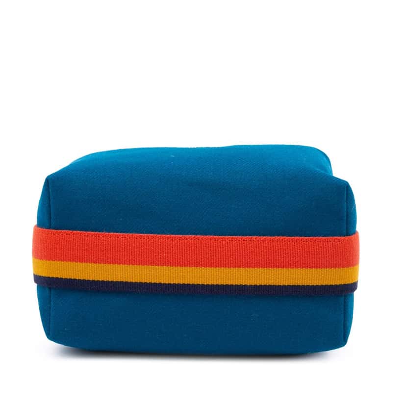 Hermès Small Wool Bride A Brac Rocabar Case Blue Wool Good condition - Inside View