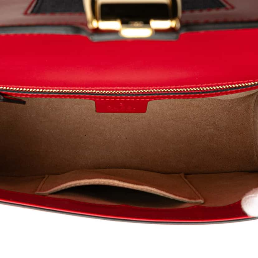 Gucci Small Leather Sylvie Satchel Red Leather Good condition - Model View