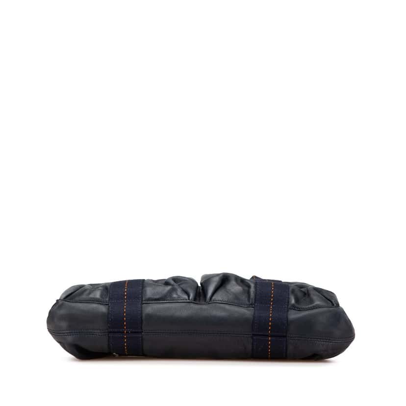 Hermès Caravan Horizontal MM Blue Leather Good condition - Inside View