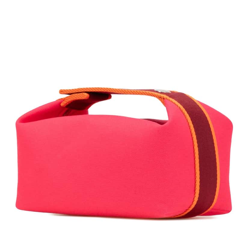 Hermès Small Canvas Bride A Brac Pink Canvas Good condition - Back View