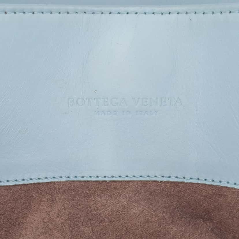 Bottega Veneta Small Nappa Intrecciato Roma Satchel Blue Leather Good condition - Box View