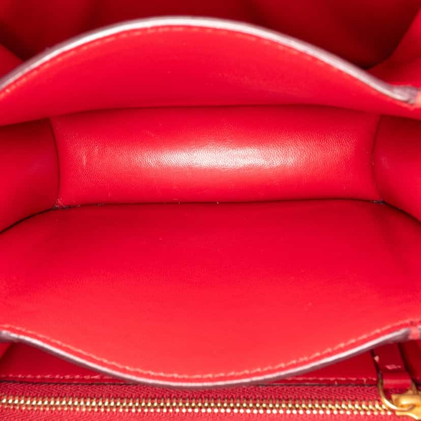 Celine Small Calfskin Classic Box Red Leather Good condition - Model View