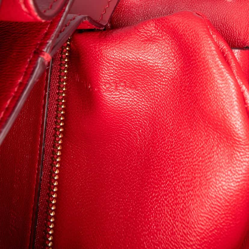 Celine Small Calfskin Classic Box Red Leather Good condition - Box View