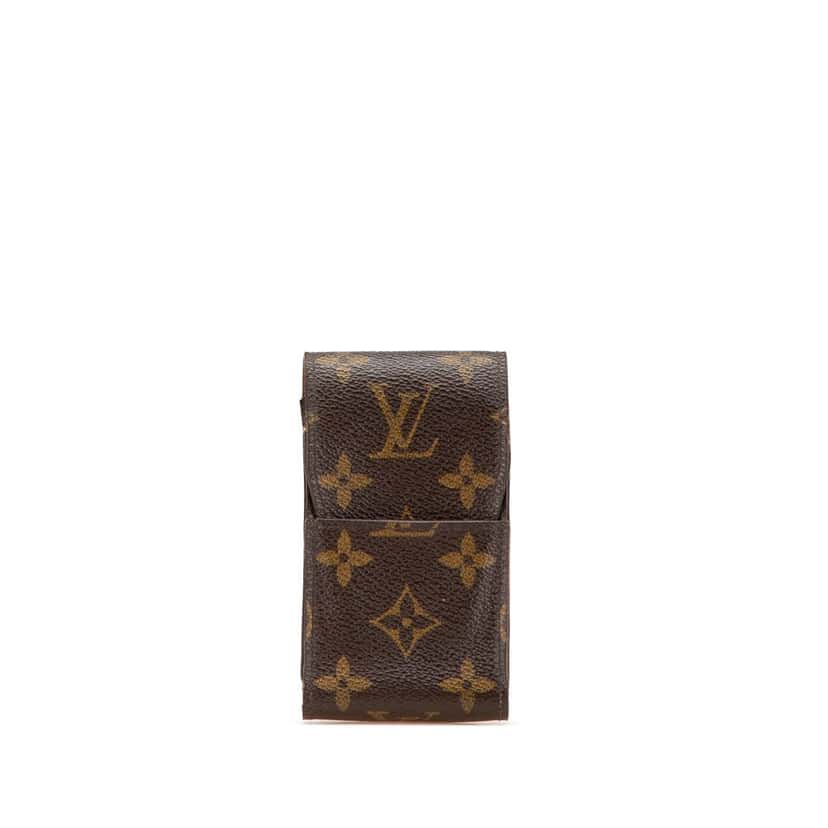 Louis Vuitton Monogram Cigarette Case Brown Canvas Fair condition - Front View