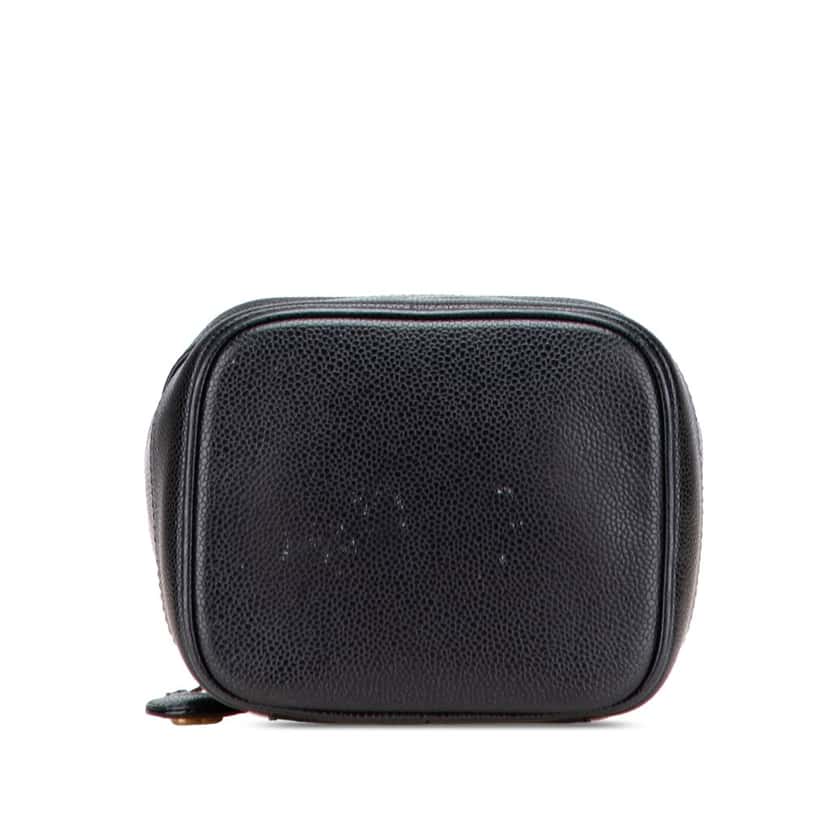 Chanel CC Caviar Vanity Bag Black Leather Good condition - Inside View
