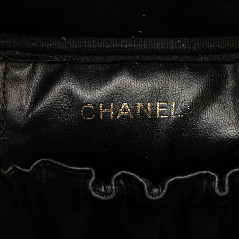 Chanel CC Caviar Vanity Bag Black Leather Good condition - Box View