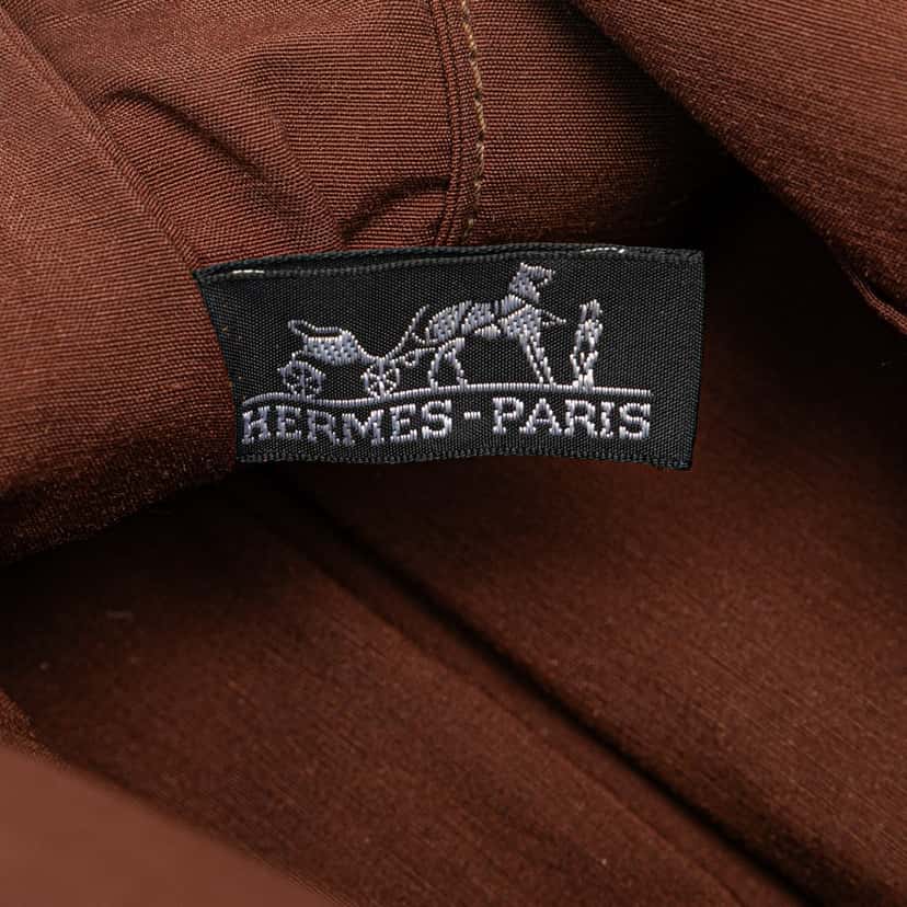 Hermès Toile Bolide Trousse de Voyage GM Brown Canvas Fair condition - Box View