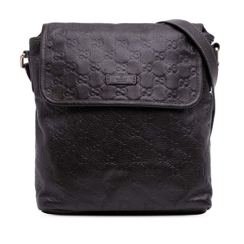 Gucci Guccissima Crossbody Brown Leather Good condition - Front View