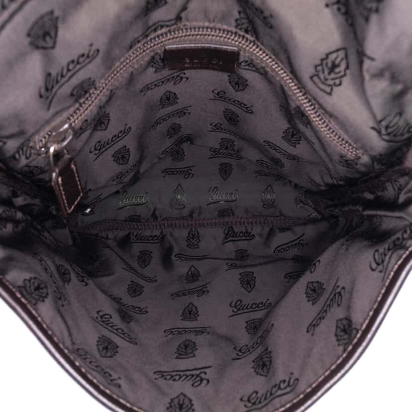Gucci Guccissima Crossbody Brown Leather Good condition - Model View