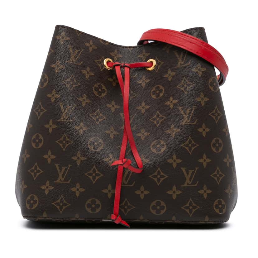 Louis Vuitton Monogram Braided Neonoe MM Brown Canvas Good condition - Front View