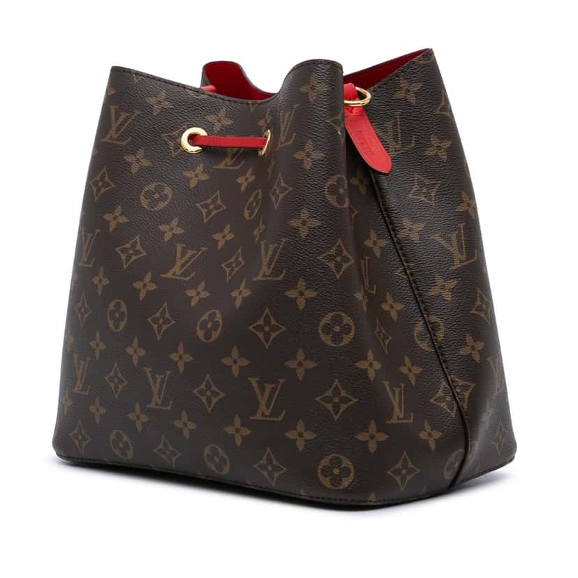 Louis Vuitton Monogram Braided Neonoe MM Brown Canvas Good condition - Back View