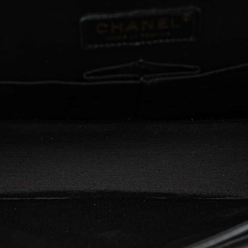 Chanel Medium Classic Bicolor Caviar Double Flap Silver Leather Good condition - Box View