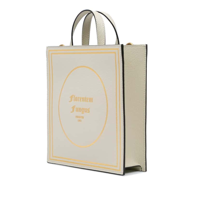 Gucci Garden Calfskin Mushrooms Vertical Shopping Tote Brown Leather Good condition - Back View