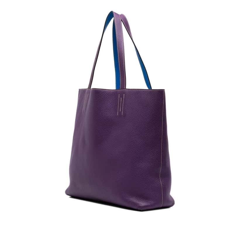 Hermès Clemence Double Sens 36 Purple Leather Good condition - Back View