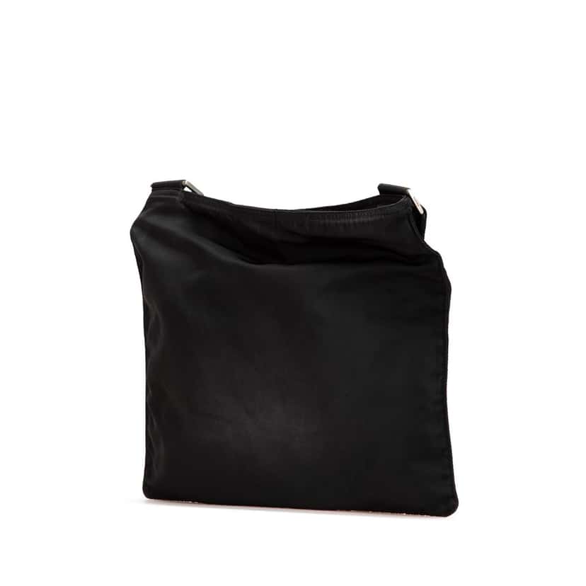 Prada Tessuto Zip Top Crossbody Black Good condition - Back View