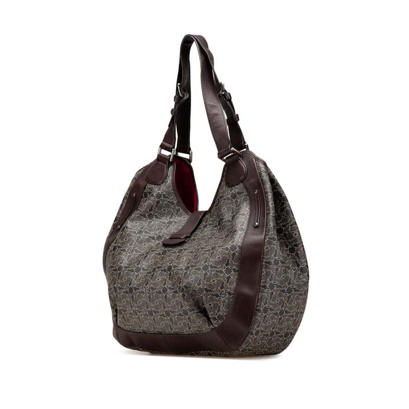 Celine Horse Carriage Coated Canvas Tote Grey Canvas Good condition - Back View