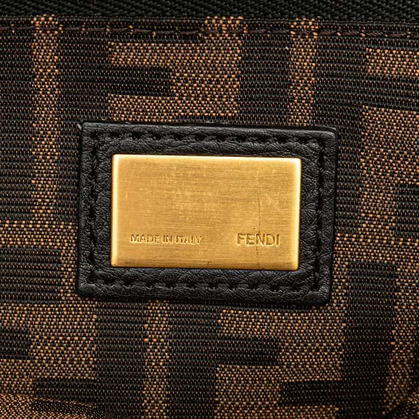 Fendi Medium Calfskin Peekaboo Iconic Satchel Brown Leather Good condition - Box View